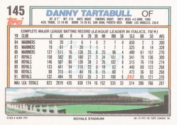 Danny Tartabull  baseball card collectible - Main Image 2