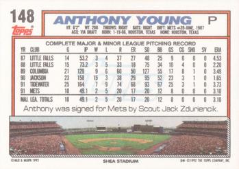 Anthony Young  baseball card collectible - Main Image 2