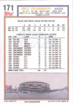 Bill Plummer  baseball card collectible - Main Image 2