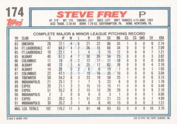 Steve Frey  baseball card collectible - Main Image 2