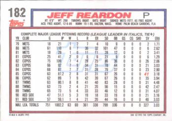 Jeff Reardon  baseball card collectible - Main Image 2