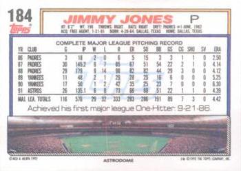 Jimmy Jones  baseball card collectible - Main Image 2
