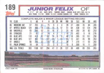 Junior Felix  baseball card collectible - Main Image 2