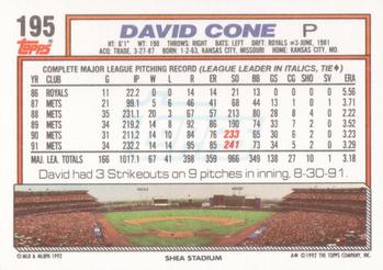 David Cone  baseball card collectible - Main Image 2