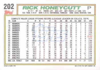 Rick Honeycutt  baseball card collectible - Main Image 2
