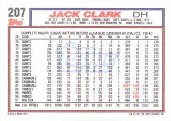 Jack Clark  baseball card collectible - Main Image 2
