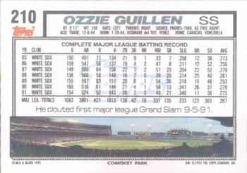 Ozzie Guillen  baseball card collectible - Main Image 2