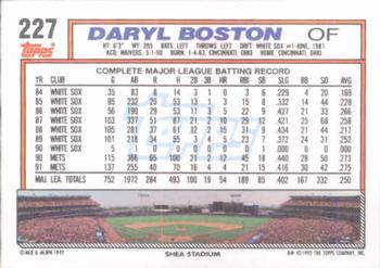 Daryl Boston  baseball card collectible - Main Image 2