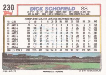 Dick Schofield  baseball card collectible - Main Image 2