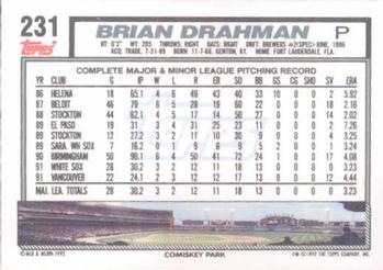 Brian Drahman  baseball card collectible - Main Image 2