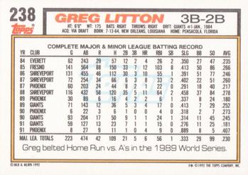 Greg Litton  baseball card collectible - Main Image 2