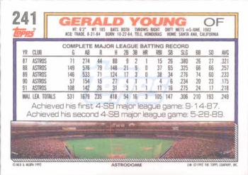 Gerald Young  baseball card collectible - Main Image 2