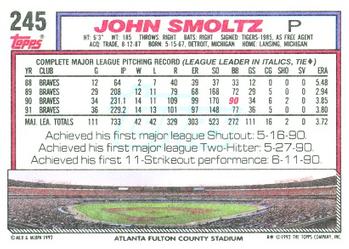 John Smoltz  baseball card collectible - Main Image 2