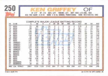 Ken Griffey  baseball card collectible - Main Image 2