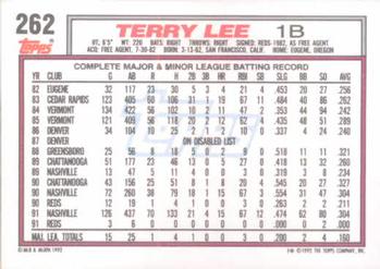 Terry Lee  baseball card collectible - Main Image 2
