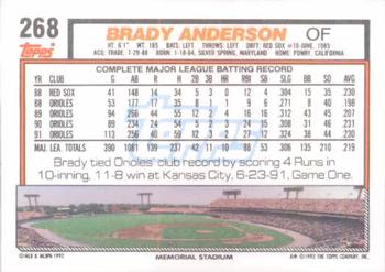 Brady Anderson  baseball card collectible - Main Image 2