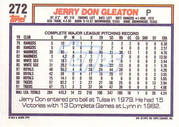 Jerry Don Gleaton  baseball card collectible - Main Image 2
