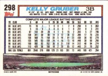 Kelly Gruber  baseball card collectible - Main Image 2
