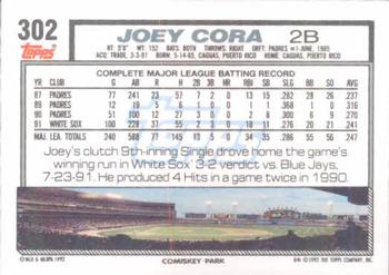 Joey Cora  baseball card collectible - Main Image 2