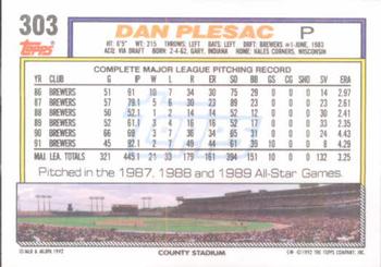Dan Plesac  baseball card collectible - Main Image 2