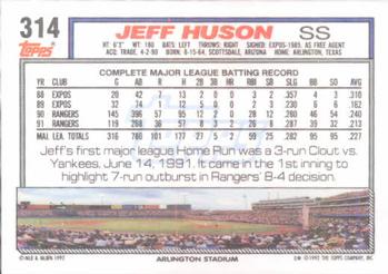 Jeff Huson  baseball card collectible - Main Image 2