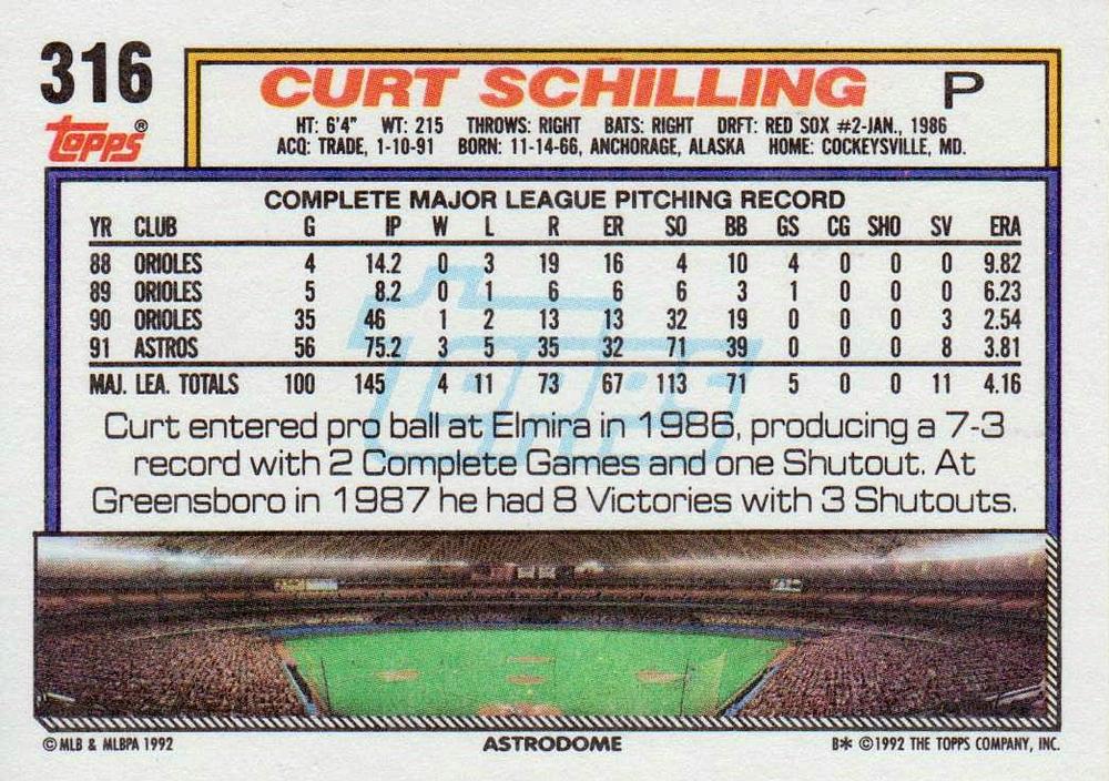 Curt Schilling  baseball card collectible - Main Image 2