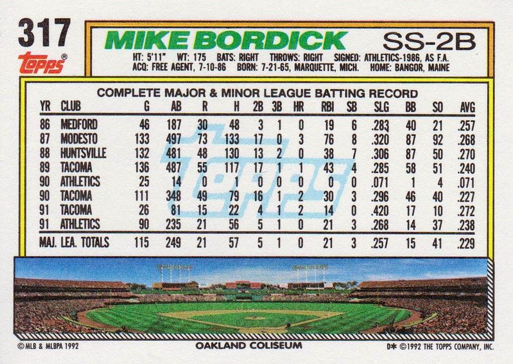 Mike Bordick  baseball card collectible - Main Image 2