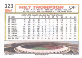 Milt Thompson  baseball card collectible - Main Image 2