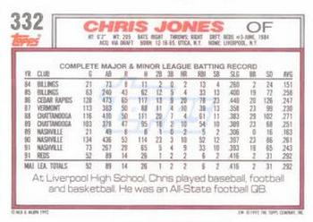 Chris Jones  baseball card collectible - Main Image 2