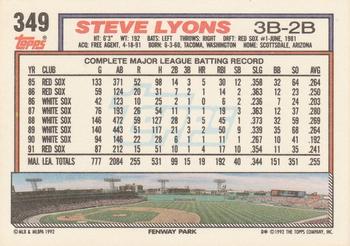 Steve Lyons  baseball card collectible - Main Image 2