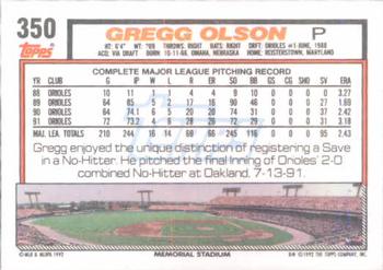 Gregg Olson  baseball card collectible - Main Image 2
