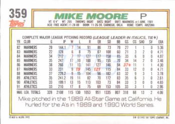 Mike Moore  baseball card collectible - Main Image 2