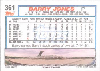 Barry Jones  baseball card collectible - Main Image 2