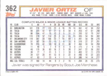 Javier Ortiz  baseball card collectible - Main Image 2
