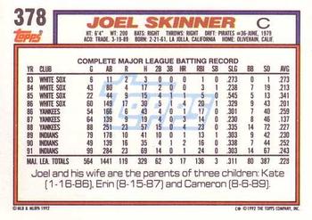 Joel Skinner  baseball card collectible - Main Image 2