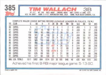 Tim Wallach  baseball card collectible - Main Image 2