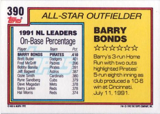 Barry Bonds  baseball card collectible - Main Image 2