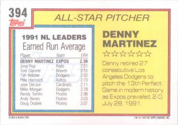 Denny Martinez  baseball card collectible - Main Image 2