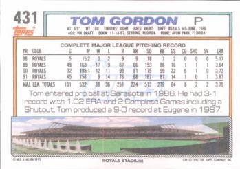 Tom Gordon  baseball card collectible - Main Image 2