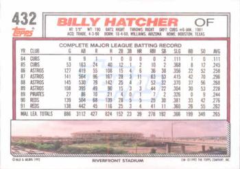 Billy Hatcher  baseball card collectible - Main Image 2