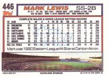Mark Lewis  baseball card collectible - Main Image 2