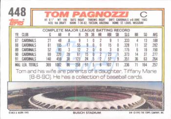 Tom Pagnozzi  baseball card collectible - Main Image 2