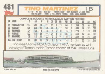 Tino Martinez  baseball card collectible - Main Image 2