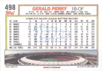 Gerald Perry  baseball card collectible - Main Image 2