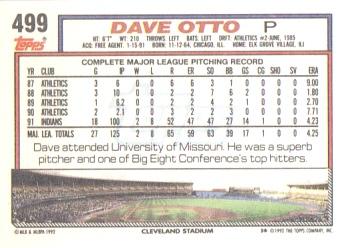 Dave Otto  baseball card collectible - Main Image 2