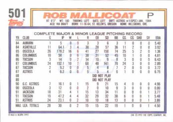 Rob Mallicoat  baseball card collectible - Main Image 2