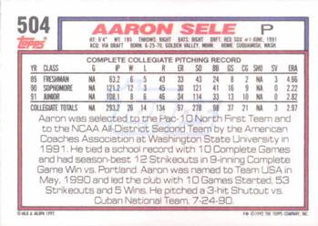 Aaron Sele  baseball card collectible - Main Image 2