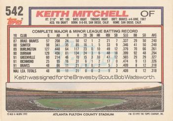 Keith Mitchell  baseball card collectible - Main Image 2