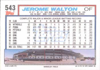 Jerome Walton  baseball card collectible - Main Image 2