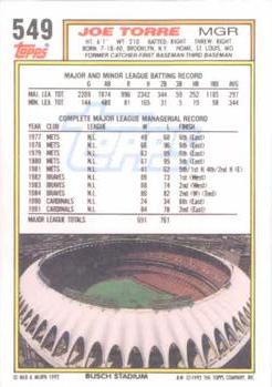 Joe Torre  baseball card collectible - Main Image 2